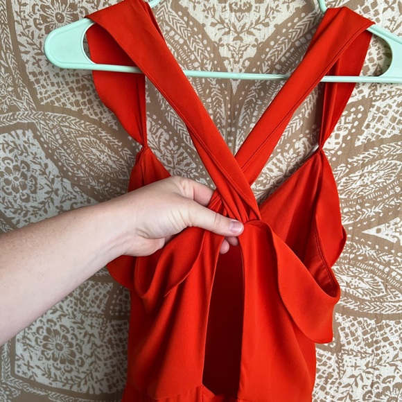 Reiss Amika Bow Back Jumpsuit in Orange - Picture 9 of 10